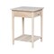 International Concepts Rectangle Hampton Bedside Table, 21 W, 21 L, 30 in H, Wood, Unfinished OT-91 - alternate 3